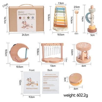 Montessori Wooden Music Instrument Set for Kids