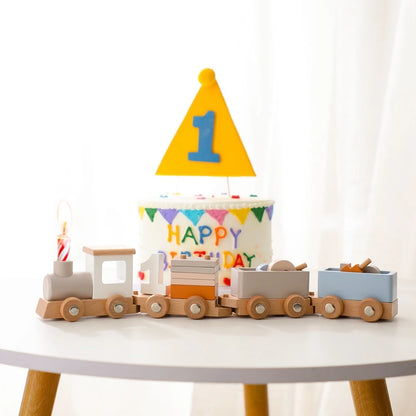 Wooden Montessori Train Learning Toy for Kids Gift