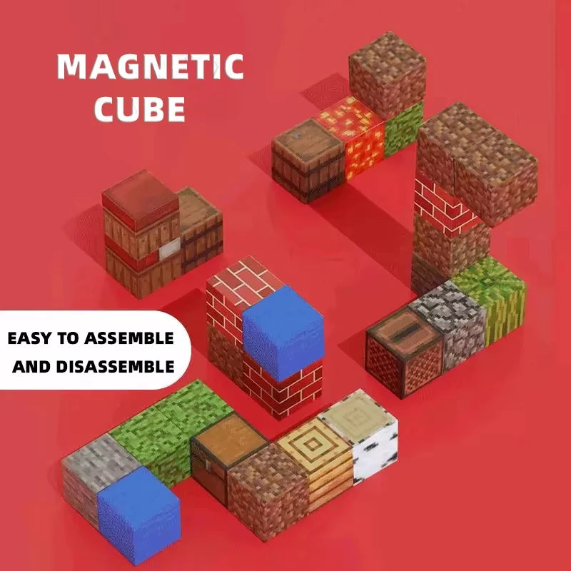 Creative Play Magnetic Building Block Toy with Storage Case