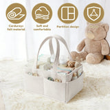 Baby Diaper Caddy Organizer Basket with Soft Corduroy Fabric