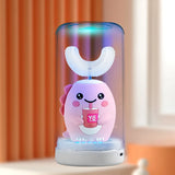 Kids U-Shaped Smart Electric Toothbrush Cartoon with Soft Silicone Head