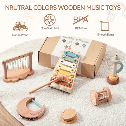 Montessori Wooden Music Instrument Set for Kids