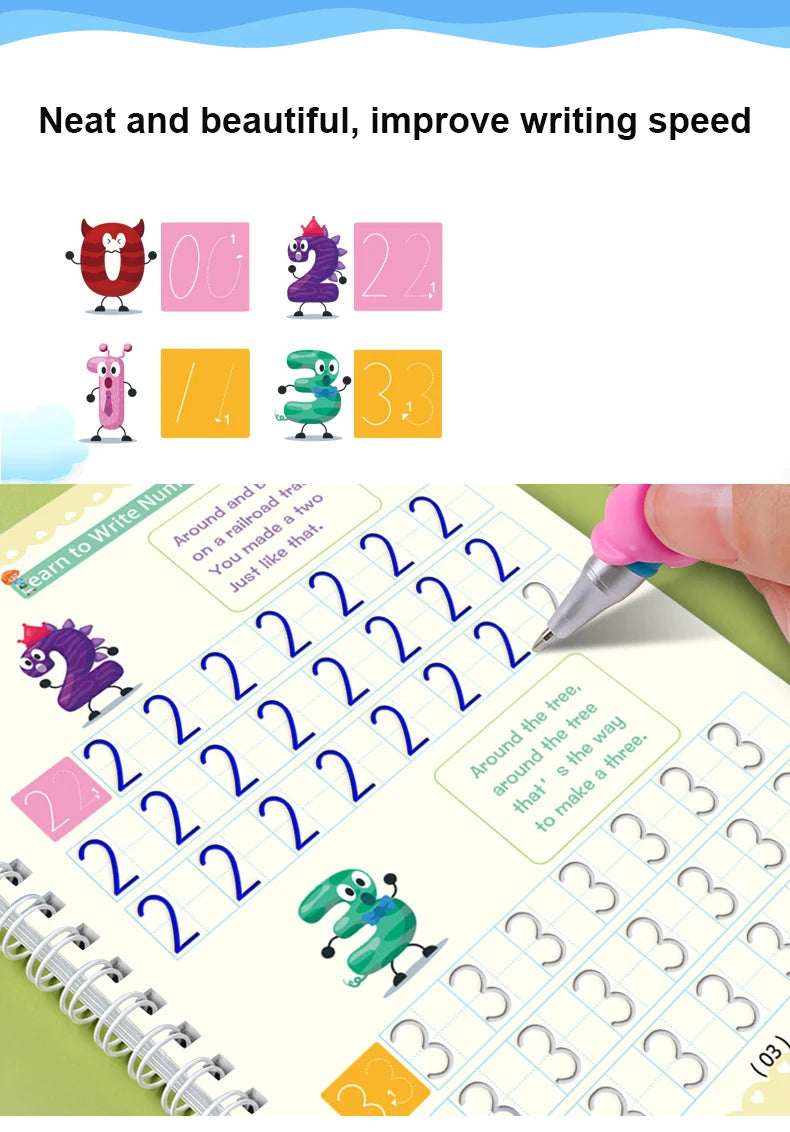 Reusable Magic Writing Practice Workbook for Kids