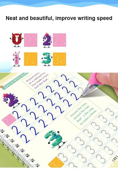 Reusable Magic Writing Practice Workbook for Kids