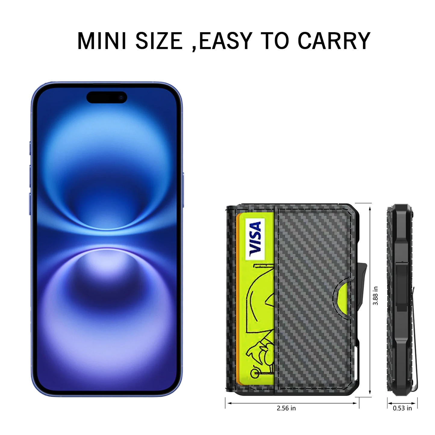 Business Compact Wallet with Money Clip and RFID Protection for Men
