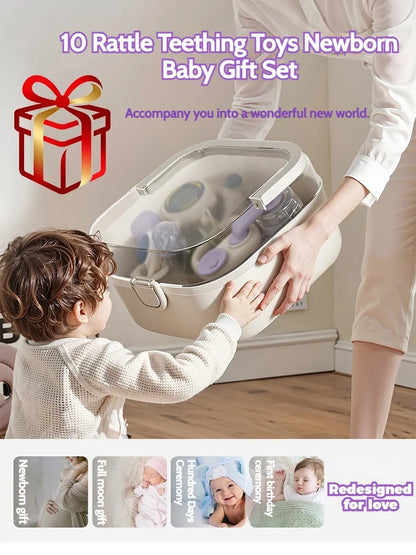 Baby Sensory Teething Toy Set with Rattles and Teethers