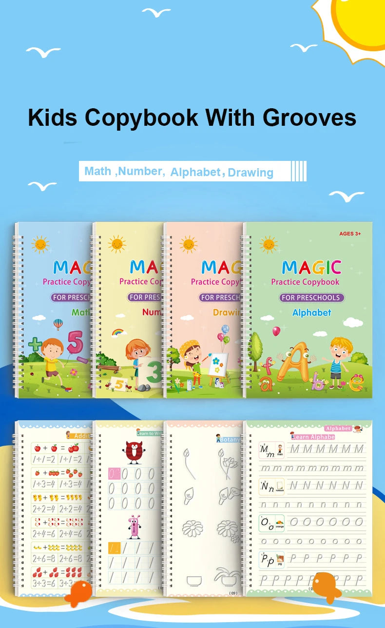 Reusable Magic Writing Practice Workbook for Kids