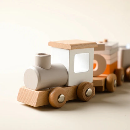 Wooden Montessori Train Learning Toy for Kids Gift