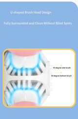 Kids U-Shaped Smart Electric Toothbrush Cartoon with Soft Silicone Head
