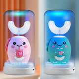 Kids U-Shaped Smart Electric Toothbrush Cartoon with Soft Silicone Head