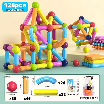 Montessori Magnetic Building Toy for Creative Learning