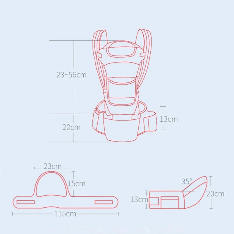 Adjustable Baby Carrier Backpack with Hip Seat Support