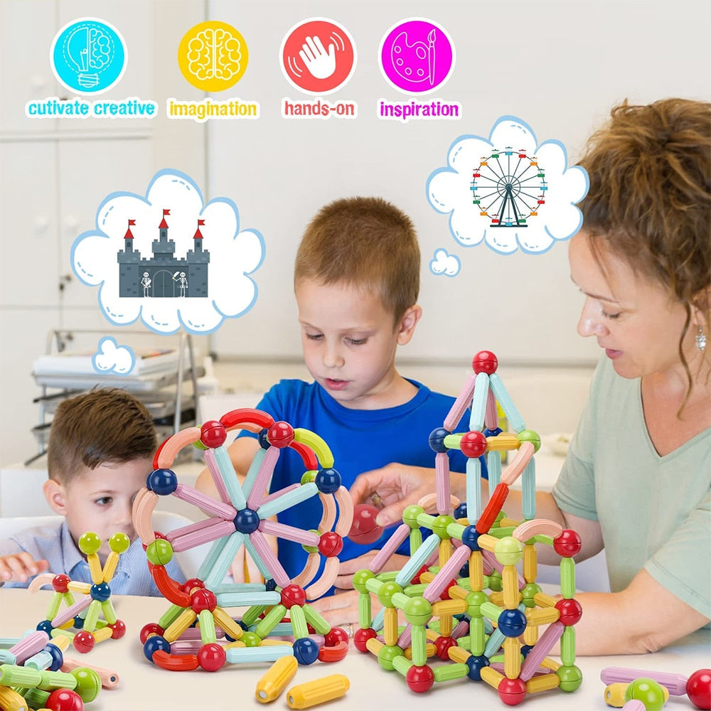 Montessori Magnetic Building Toy for Creative Learning