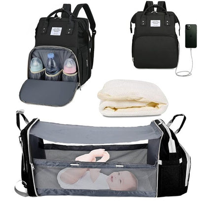 The 2 in 1 Large Capacity Nappy Bags with Changing Mat Convenient Baby