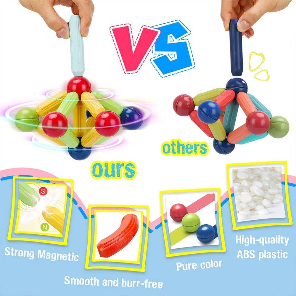 Montessori Magnetic Building Toy for Creative Learning