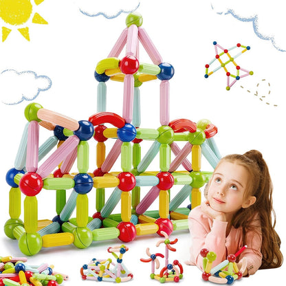 Montessori Magnetic Building Toy for Creative Learning