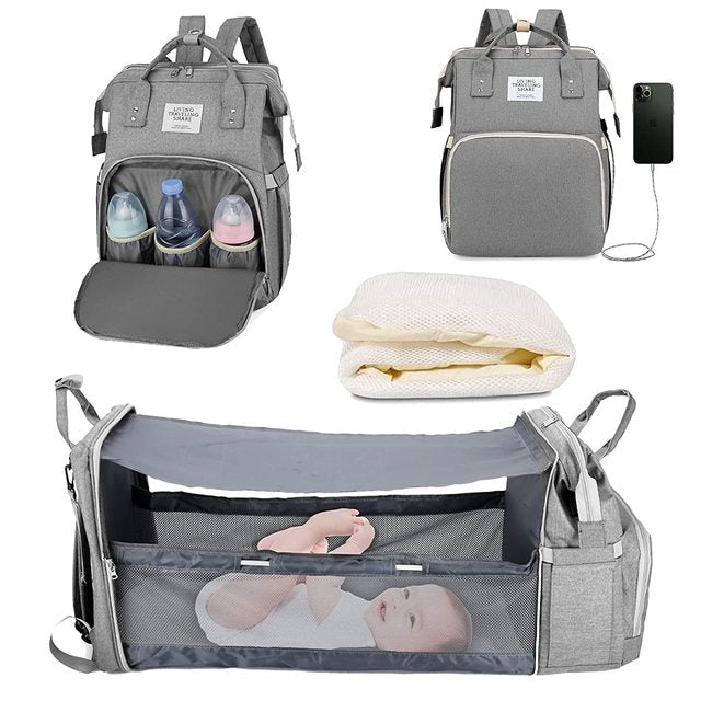 The 2 in 1 Large Capacity Nappy Bags with Changing Mat Convenient Baby