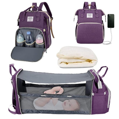The 2 in 1 Large Capacity Nappy Bags with Changing Mat Convenient Baby