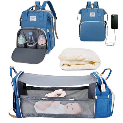 The 2 in 1 Large Capacity Nappy Bags with Changing Mat Convenient Baby