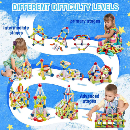 Montessori Magnetic Building Toy for Creative Learning