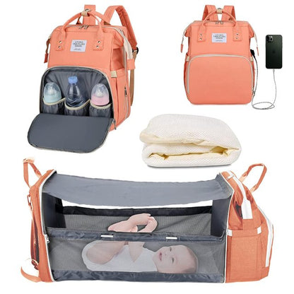 The 2 in 1 Large Capacity Nappy Bags with Changing Mat Convenient Baby