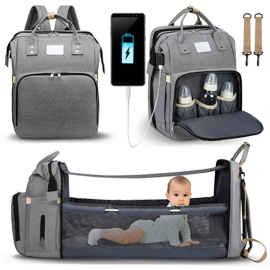 The 2 in 1 Large Capacity Nappy Bags with Changing Mat Convenient Baby