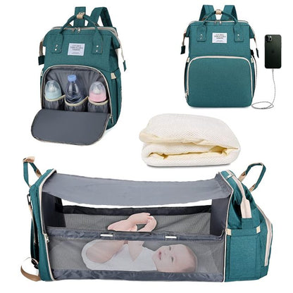 The 2 in 1 Large Capacity Nappy Bags with Changing Mat Convenient Baby