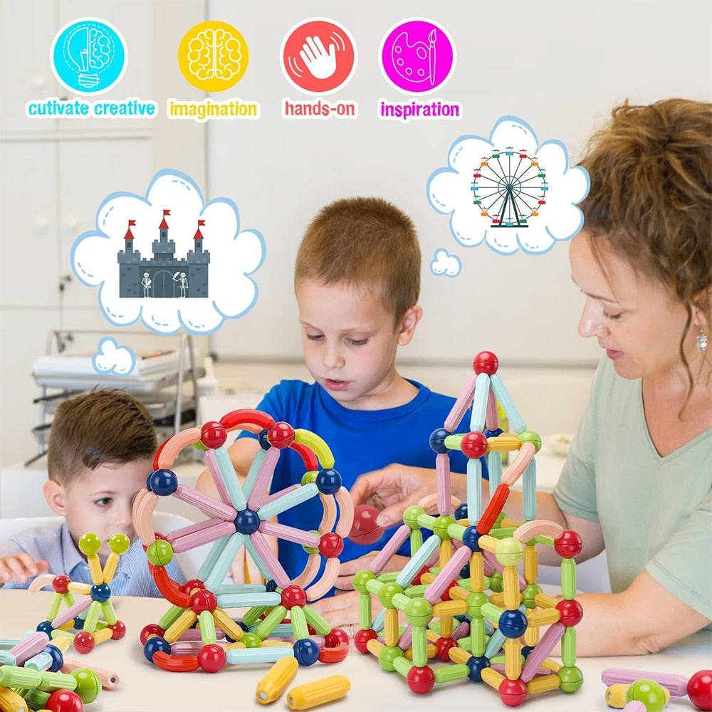 Montessori Magnetic Building Toy for Creative Learning